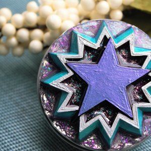 Starburst Jewelry Tin trinket box, rings, earrings